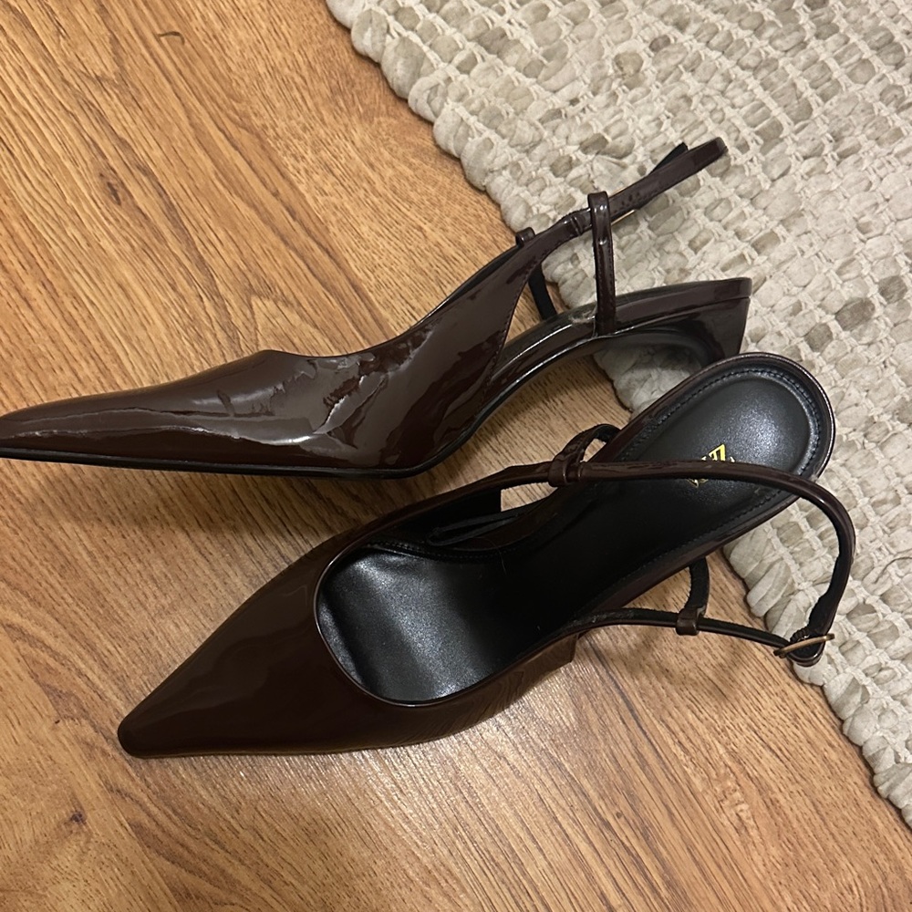 Elegant Maroon Slingback Heels